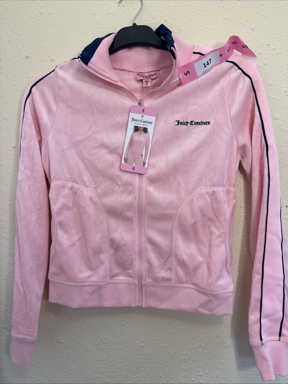 Juicy Couture women Pink Velour Zip-Up jacket